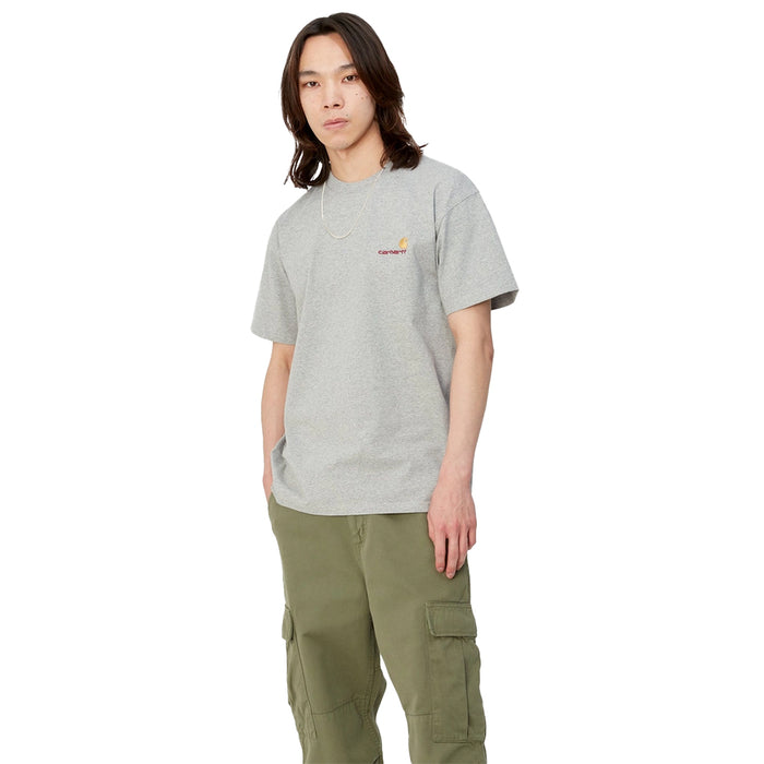 Carhartt WIP American Script T-Shirt Grey Heather