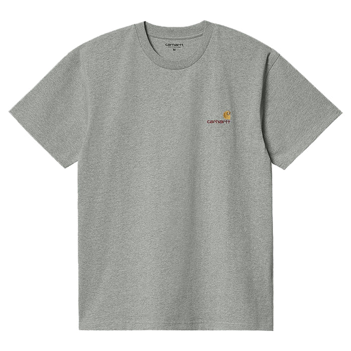 Carhartt WIP American Script T-Shirt Grey Heather