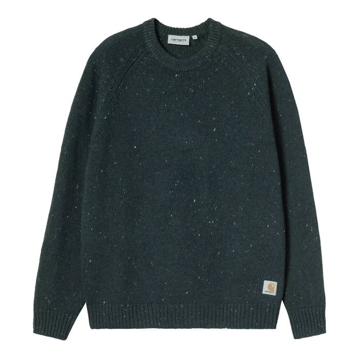 Carhartt WIP Anglistic Sweater Speckled Deep Lagoon