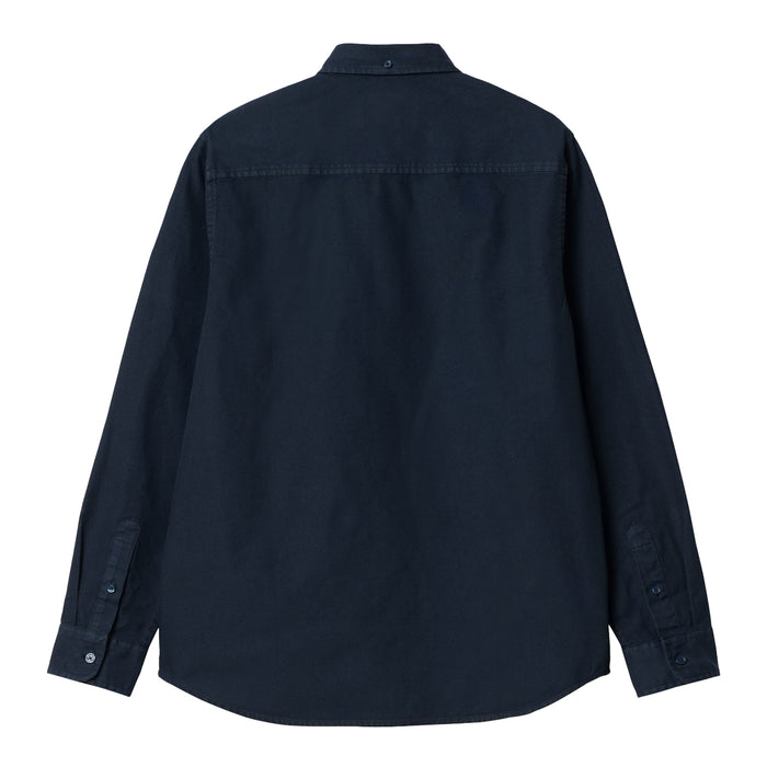 Carhartt WIP Bolton Hemd Blue Garment Dyed