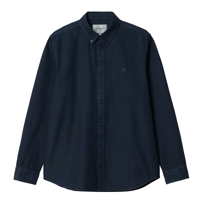 Carhartt WIP Bolton Hemd Blue Garment Dyed