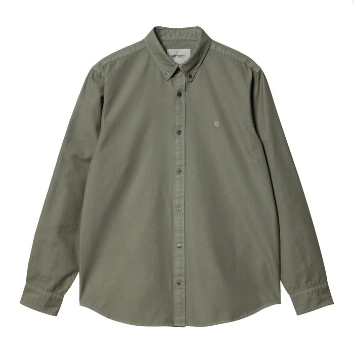 Carhartt WIP Bolton Hemd Smoke Green Garment Dyed