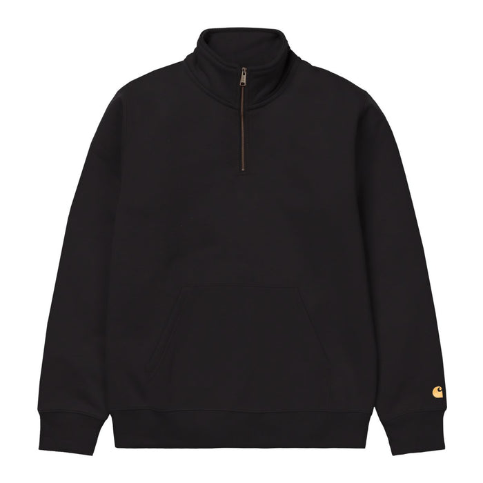 Carhartt WIP Chase Neck Zip Crewneck Black/Gold