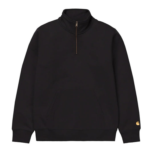 Carhartt WIP Chase Neck Zip Crewneck Black/Gold