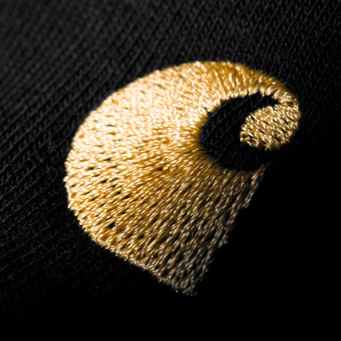 Carhartt WIP Chase Neck Zip Crewneck Black/Gold