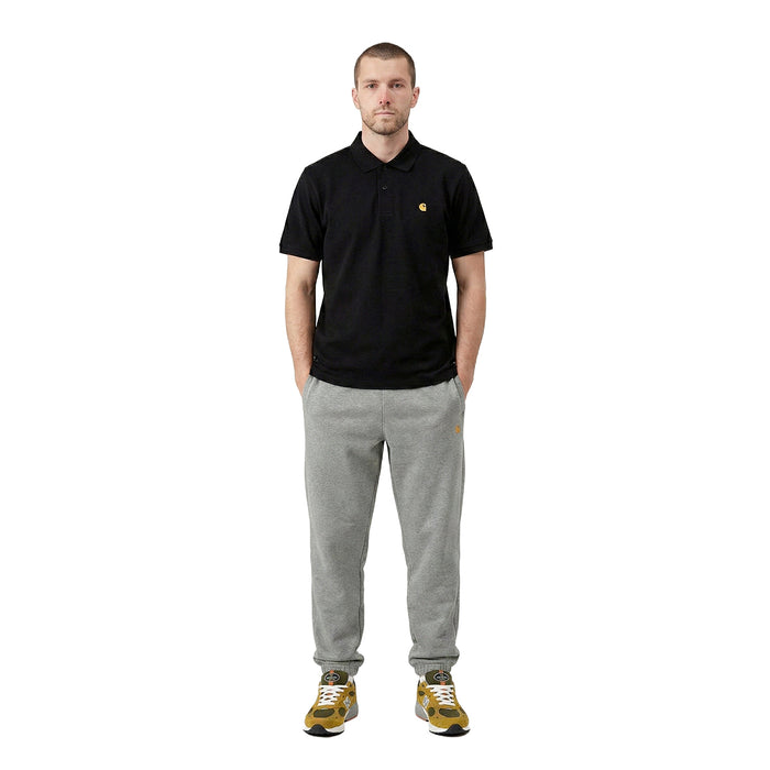 Carhartt WIP Chase Pique Polo T-Shirt Black/Gold