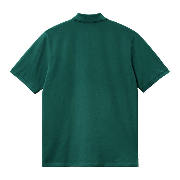 Carhartt WIP Chase Pique Polo T-Shirt Chervil/Gold