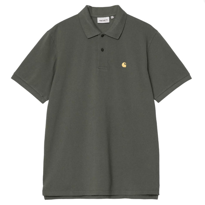 Carhartt WIP Chase Pique Polo T-Shirt Leaf/Gold