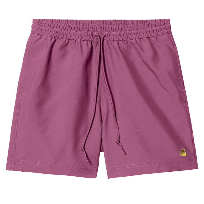 Carhartt WIP Chase Swim Trunks Dusty Fuchsia/Gold
