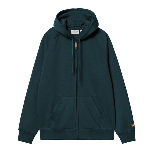 Carhartt WIP Chase Zip Jacket Hooded Duck Blue/Gold