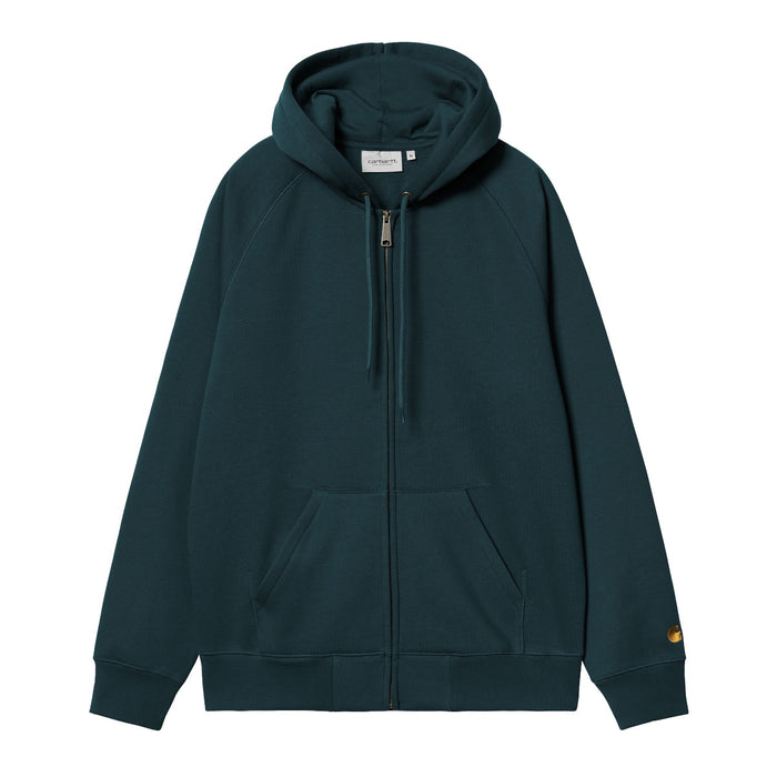 Carhartt WIP Chase Zip Jacket Hooded Duck Blue/Gold