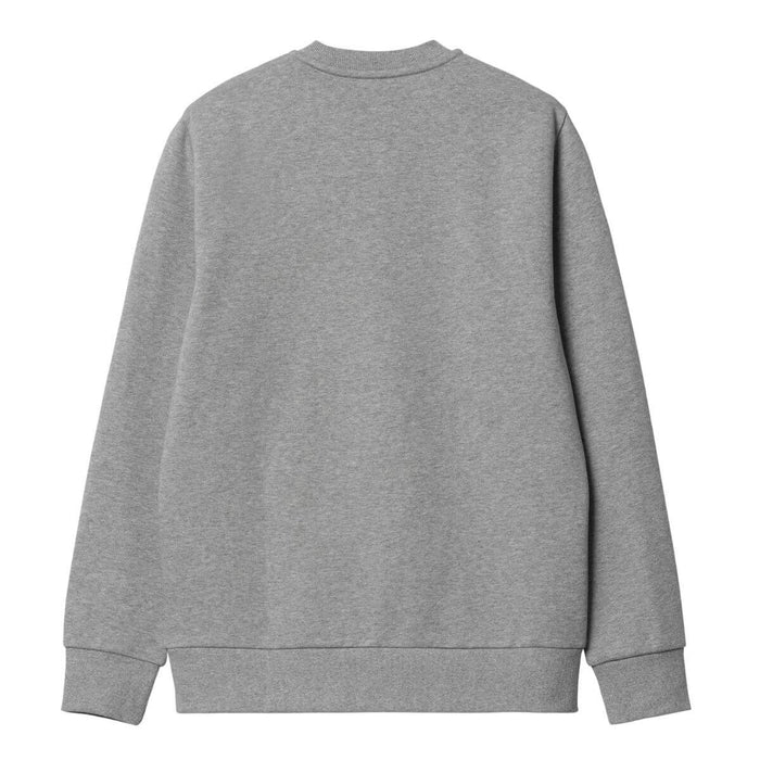 Carhartt WIP Embroidery Sweat Crewneck Grey Heather White
