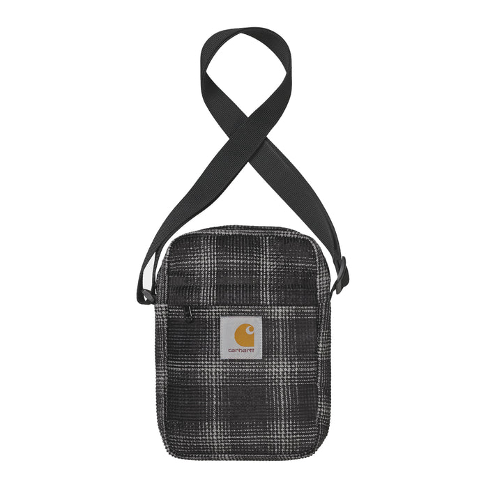Carhartt WIP Flint Shoulder Pouch Cord Wiley Check Dark Plum