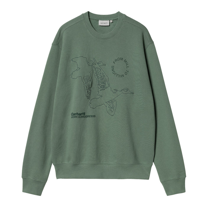 Carhartt WIP Flying Ducks Sweat Duck Green