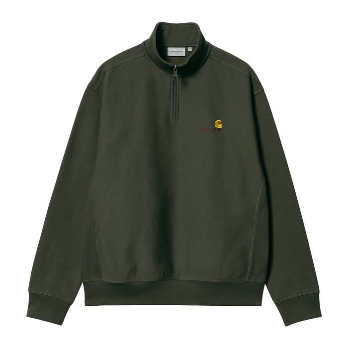 Carhartt WIP Half Zip American Script Crewneck Plant