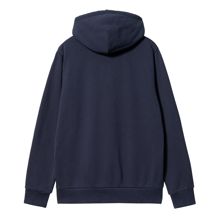 Carhartt WIP Hooded Script Embroidery Sweat Blue/White