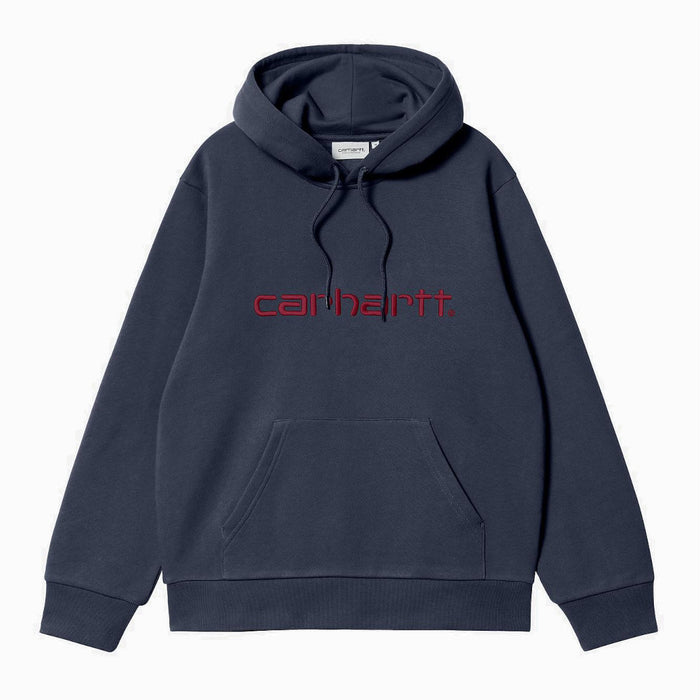 Carhartt WIP Hooded Sweat  Air Force Blue / Malbec