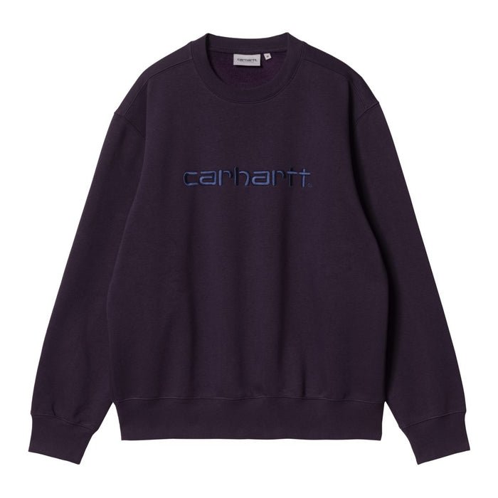 Carhartt WIP Logo Sweat Crewneck Dark Iris/Cold Viola