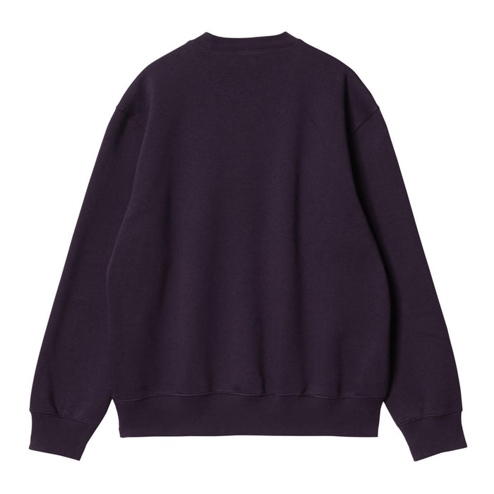 Carhartt WIP Logo Sweat Crewneck Dark Iris/Cold Viola