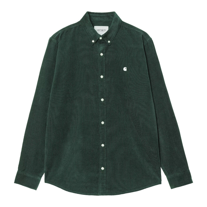 Carhartt WIP Madison Cord Fine Hemd Shirt Conifer