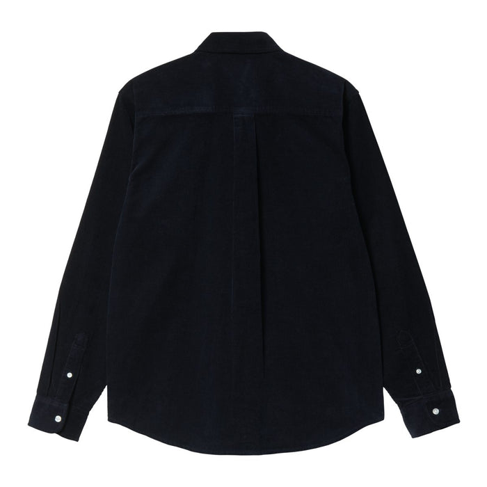 Carhartt WIP Madison Cord Fine Hemd Shirt Dark Navy / White