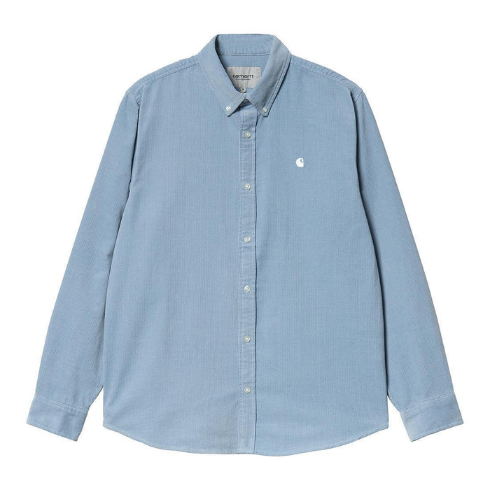 Carhartt WIP Madison Cord Fine Hemd Shirt Frosted Blue