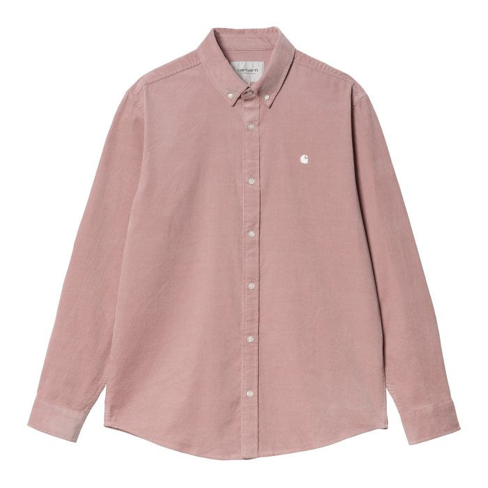 Carhartt WIP Madison Cord Fine Hemd Shirt Glassy Pink Wax