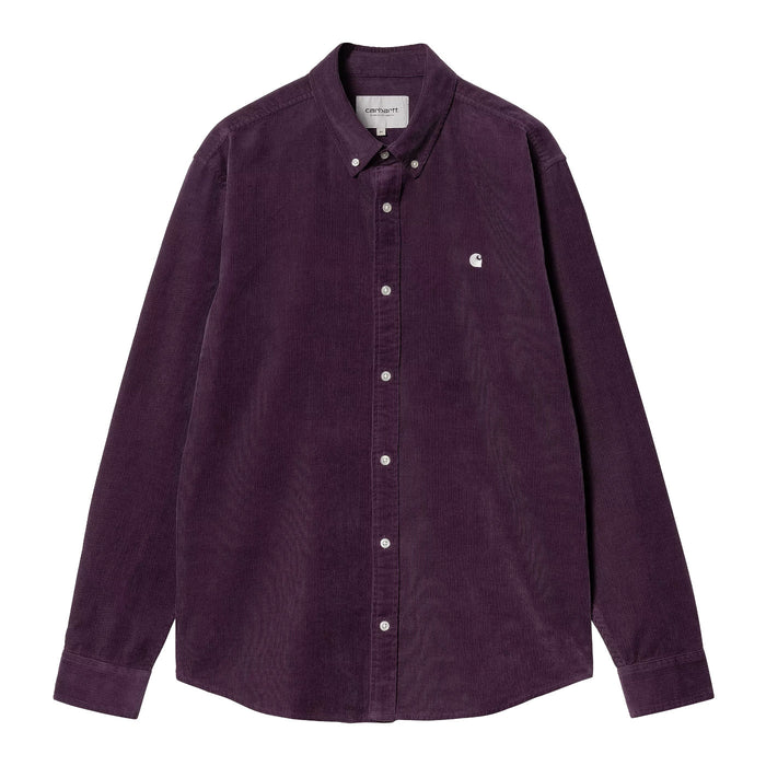 Carhartt WIP Madison Cord Fine Hemd Shirt Huckleberry