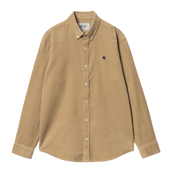 Carhartt WIP Madison Cord Fine Hemd Shirt Sable/Black