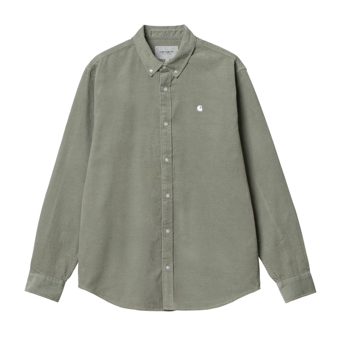 Carhartt WIP Madison Cord Fine Hemd Shirt Yucca / White