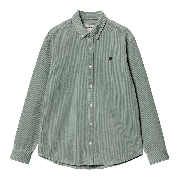 Carhartt WIP Madison Cord Hemd L/S Shirt Glassy Teal/Black