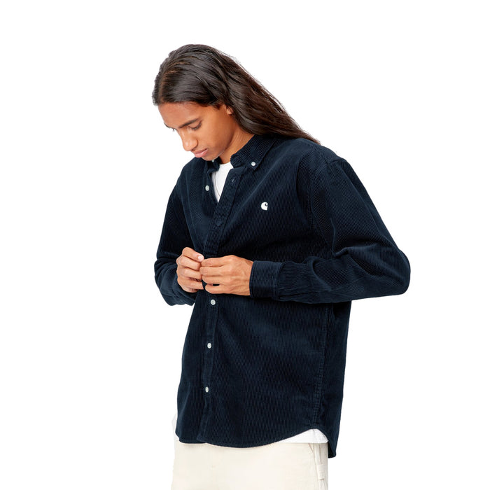 Carhartt WIP Madison Cord Hemd Shirt Dark Navy