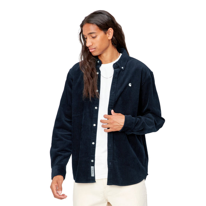 Carhartt WIP Madison Cord Hemd Shirt Dark Navy