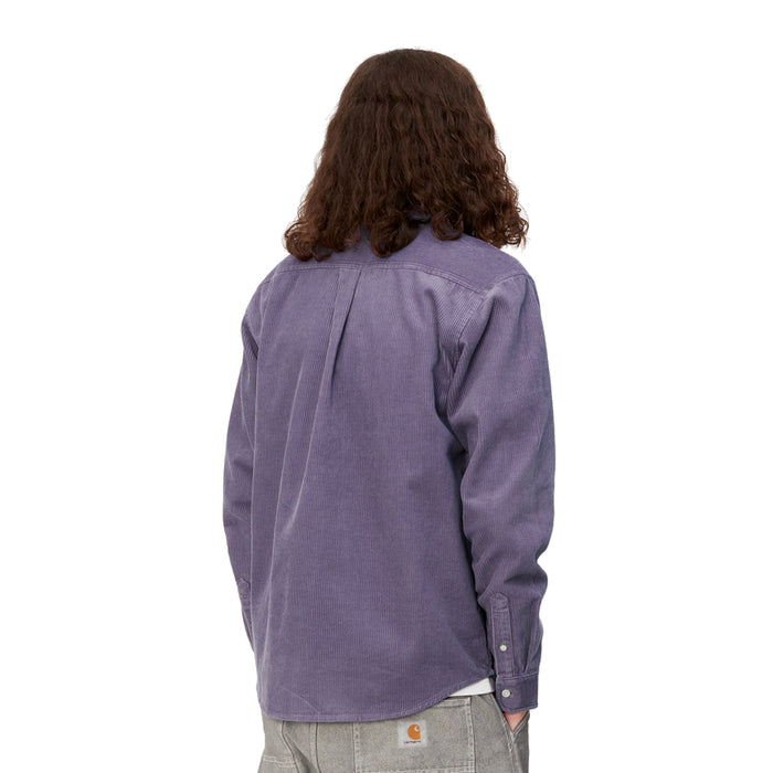 Carhartt WIP Madison Cord Hemd Shirt Glassy Purple