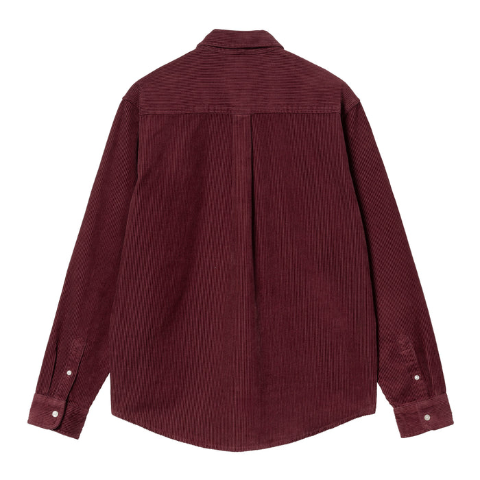 Carhartt WIP Madison Cord L/S Hemd Malbec Black