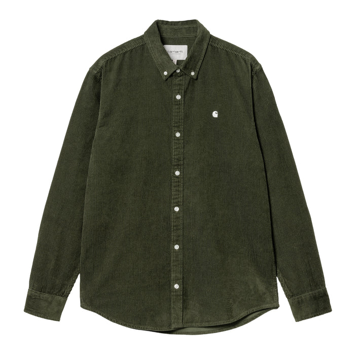 Carhartt WIP Madison Cord L/S Hemd Tarragon Wax