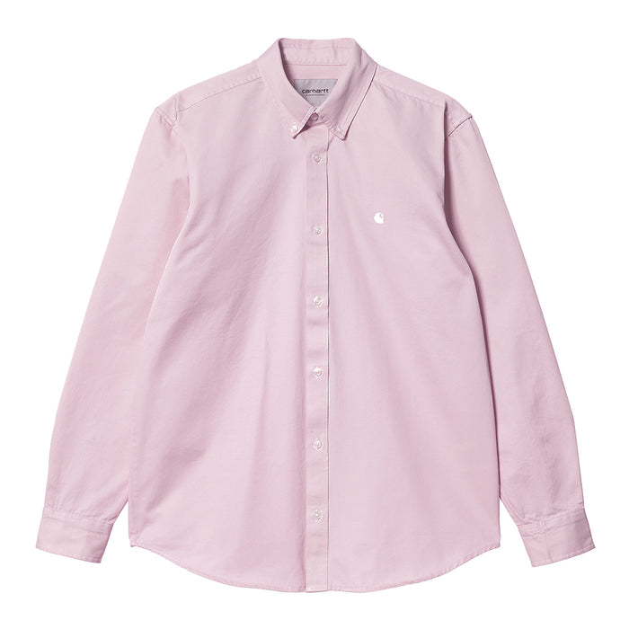 Carhartt WIP Madison Shirt Hemd Shirt Pale Quarz / White
