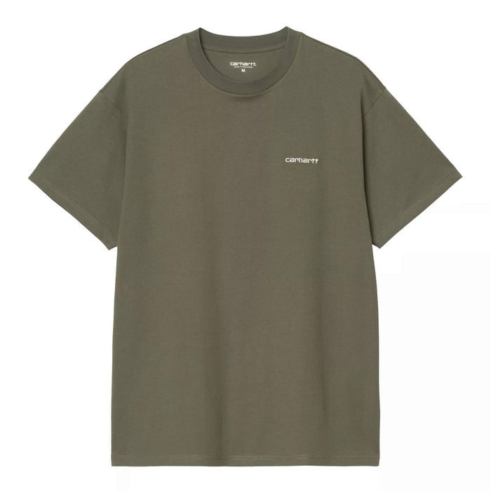 Carhartt WIP Script Embroidery T-Shirt Leaf/White