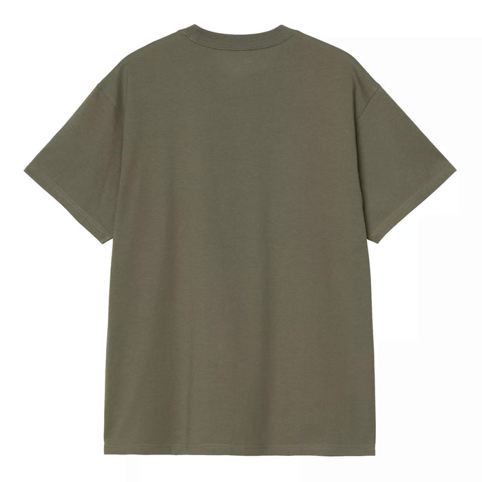 Carhartt WIP Script Embroidery T-Shirt Leaf/White