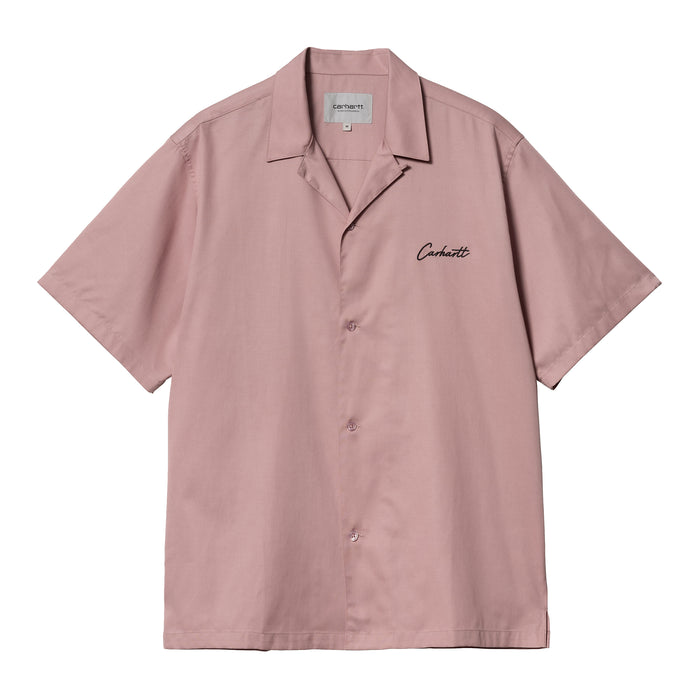 Carhartt WIP S/S Delray Shirt Glassy Pink/Black