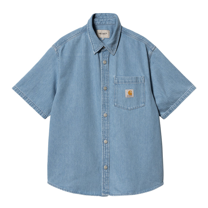 Carhartt WIP S/S Ody Shirt Blue Stone Bleached