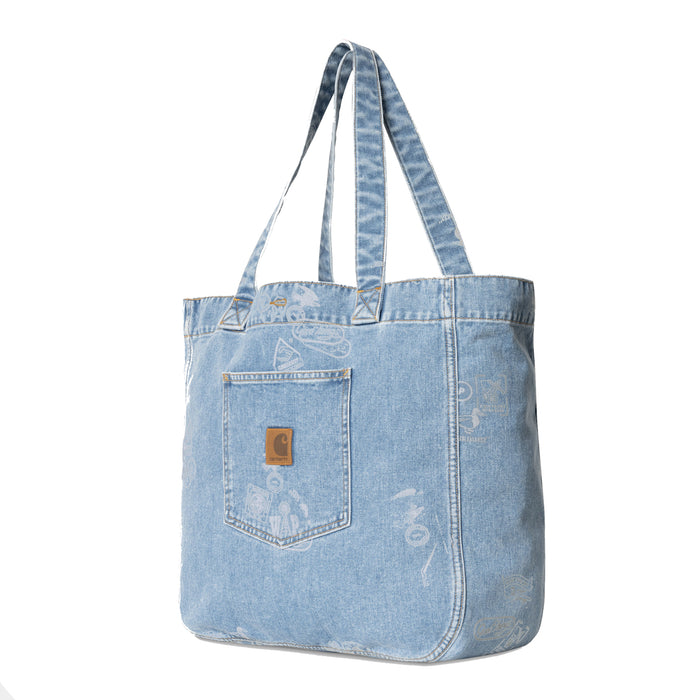 Carhartt WIP Stamp Tote Bag Blue Bleached