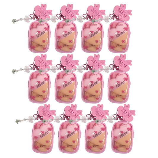 Celavi - Luxe Ribbon Makeup Sponge Puff Set (12pcs)