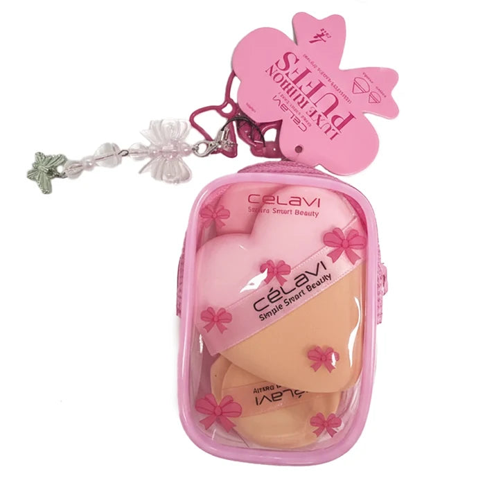 Celavi - Luxe Ribbon Makeup Sponge Puff Set (12pcs)