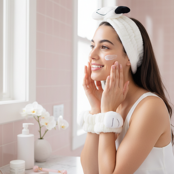 Celavi - Peanuts White Spa Headband with Wristband