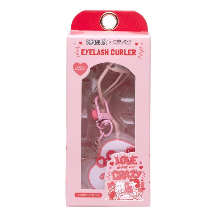 Célavi x Peanuts Limited Edition Eyelash Curler Set with Snoopy Keychain – Pink
