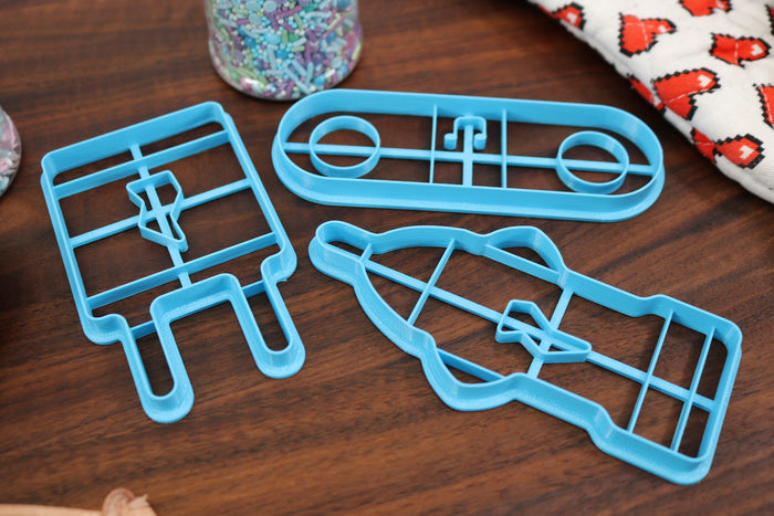 Cell Phone Cookie Cutters Set 1 - Smartphone, Phone Charger, Car Charger, Earbud, Wireless Speaker - Cell Phone Lover