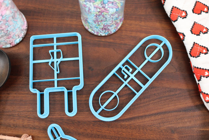 Cell Phone Cookie Cutters Set 1 - Smartphone, Phone Charger, Car Charger, Earbud, Wireless Speaker - Cell Phone Lover
