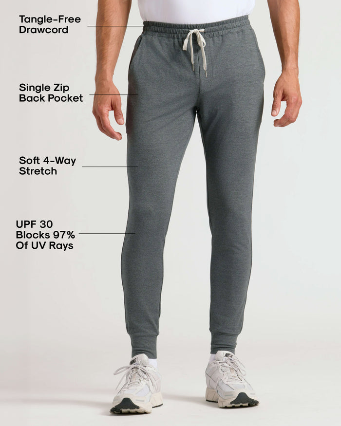 Charcoal & Dark Heather Navy Active Jogger 2-Pack, features highlighted.