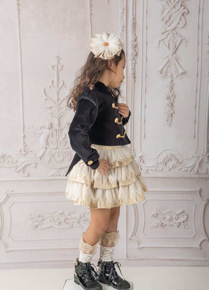 Charlie Glitter Gold Hair Clip - Petite Maison Kids